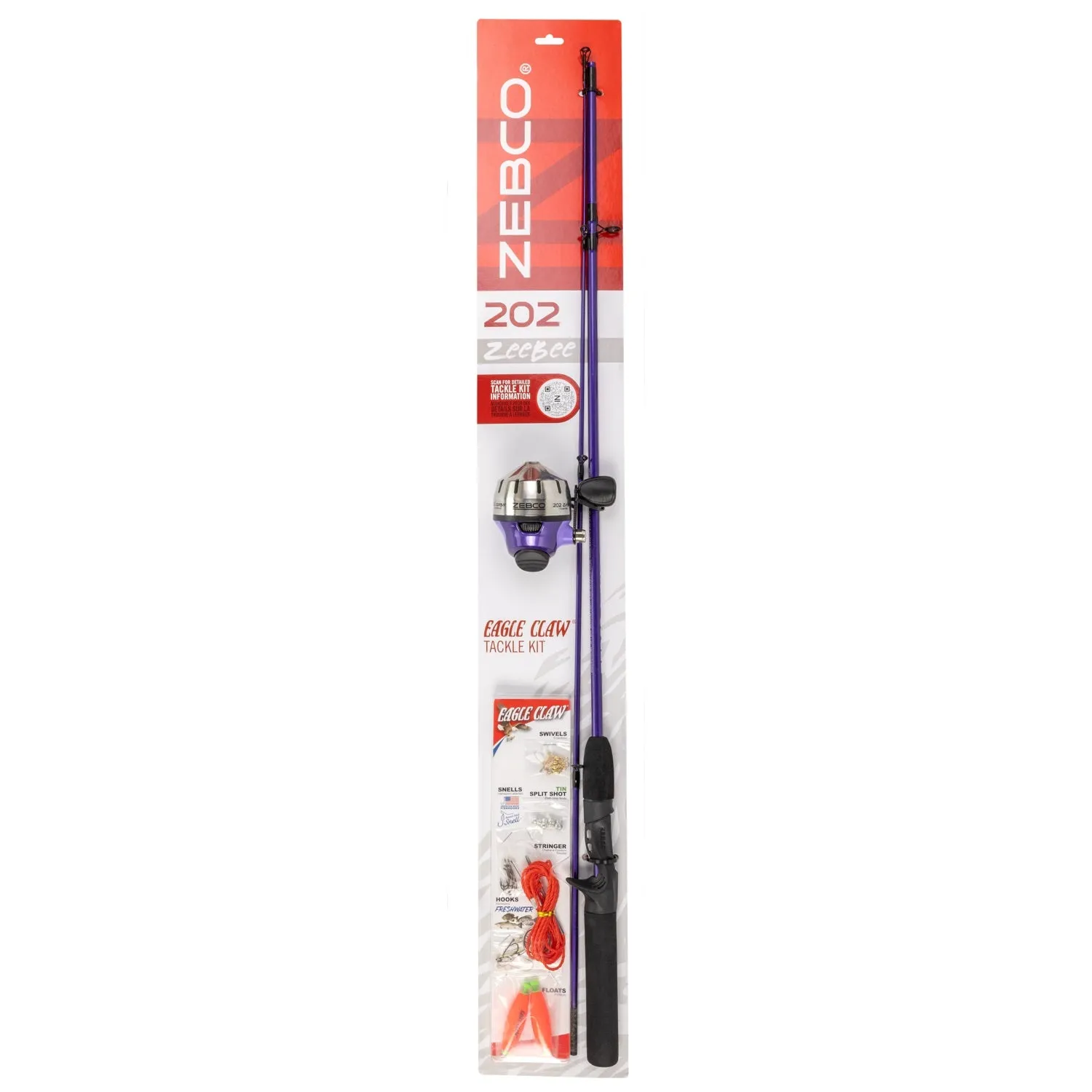 202 ZeeBee 5'6" Medium Light Spincast Combo with Eagle Claw Tackle