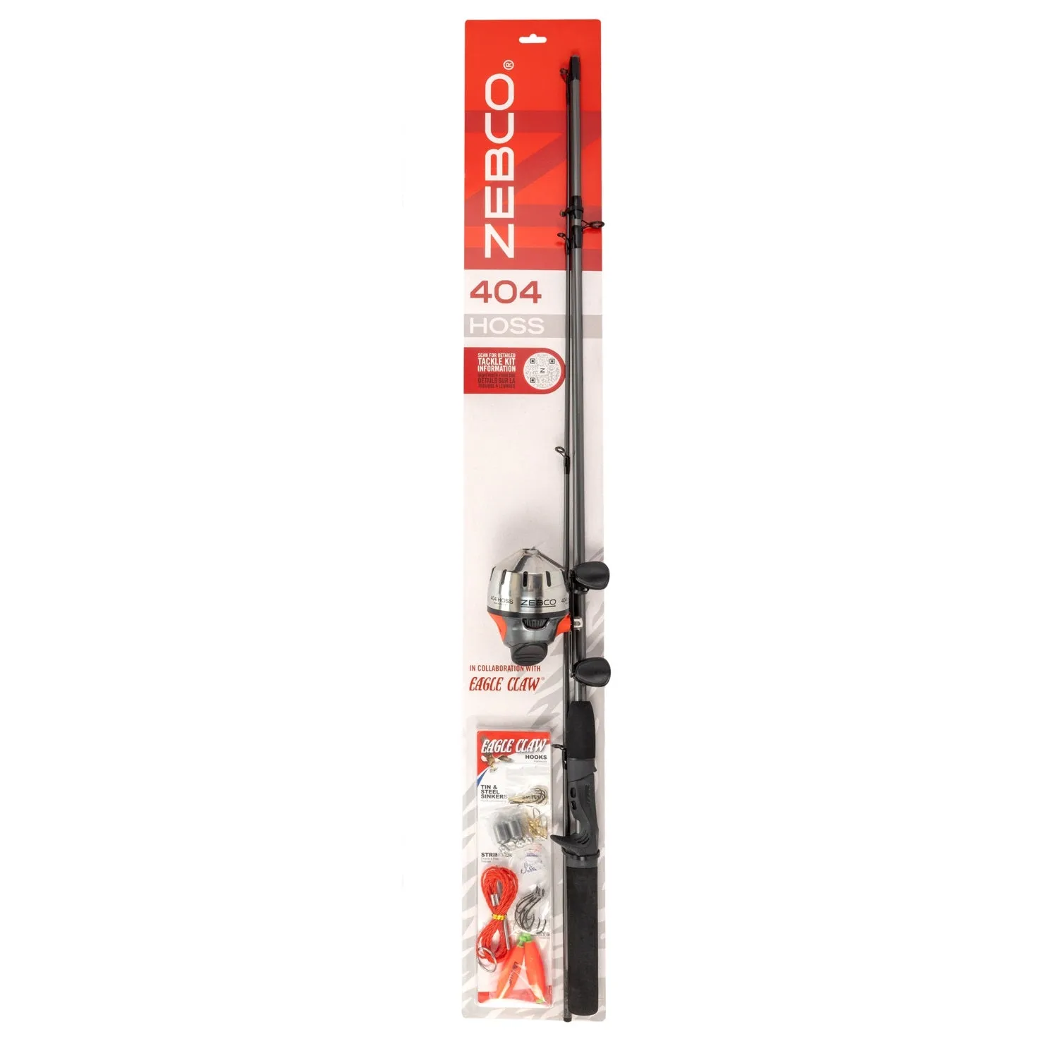 404 Hoss 5'6" Medium 2-Piece Spincast Combo with Eagle Claw Tackle