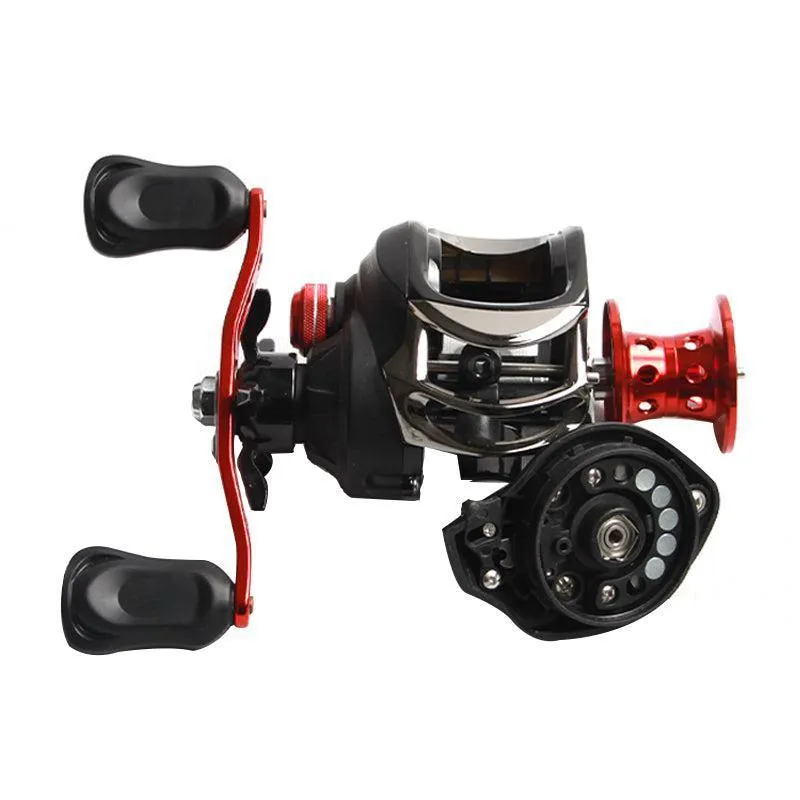 AC200 Bait Casting Reel 6:3:1 Left Hand Red Black