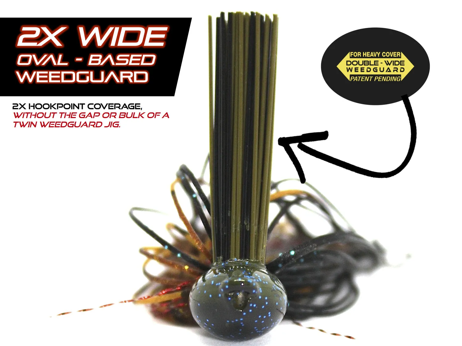 Battle Flip Jig with Double-Wide Weedguard -  (3/8oz)