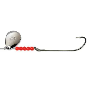 Bear Paw Flicker  NICKEL SPINNER/LONG SHANK size 1/0 QTY6