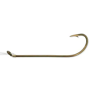 Bear Paw LONG SHANK GOLD/DOUBLE w hand tied leader size 1/0 qty 6