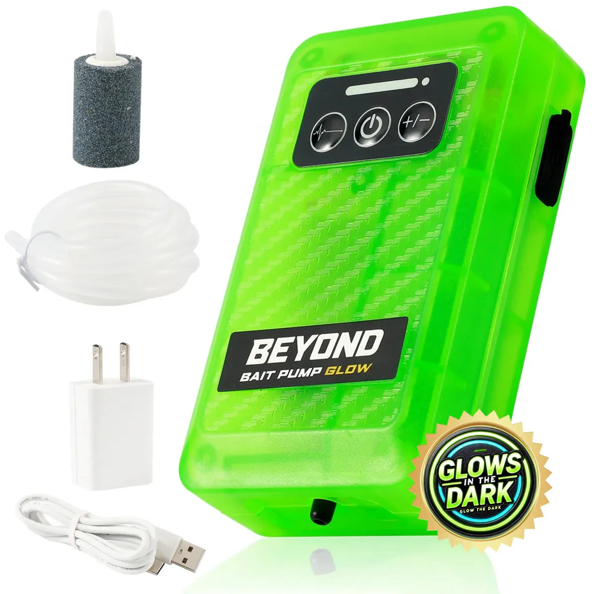 Beyond Bait Pump Rechargeable Aerator - Glow in the Dark Bubbler