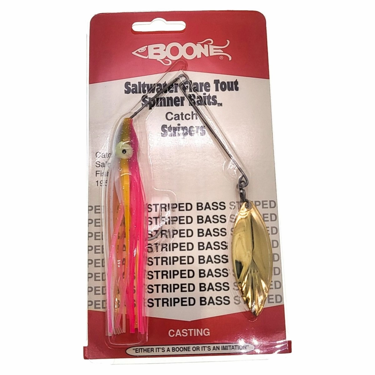 Boone Saltwater Flare Tout Spinnerbaits (Catch Stripers)  3/8 Oz #5/0 Hook