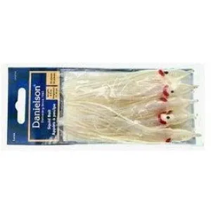 Danielson Squid Bait 4.5" Pearl w/Glow St Qty 10