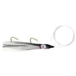 Danielson Squid Rigged SQDR45114 4.5" Glow/Black w/Silver Glitter Qty 1