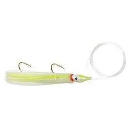 Danielson Squid Rigged SQDR45116 4.5" Glow/Chartreuse Streak Qty 1