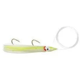 Danielson Squid Rigged SQDR45116 4.5" Glow/Chartreuse Streak Qty 1