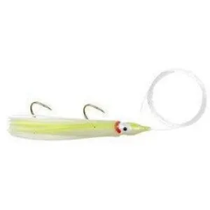 Danielson Squid Rigged SQDR45116 4.5" Glow/Chartreuse Streak Qty 1