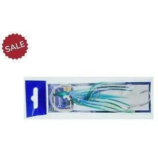 Danielson Squid Rigged SQDR45139 4.5" UV Green/Light Blue Stripe Qty 1