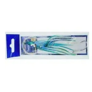 Danielson Squid Rigged SQDR45139 4.5" UV Green/Light Blue Stripe Qty 1