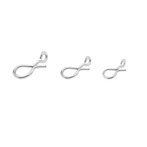 Dr.Fish 100pcs Fly Fishing Snaps Stainless Steel