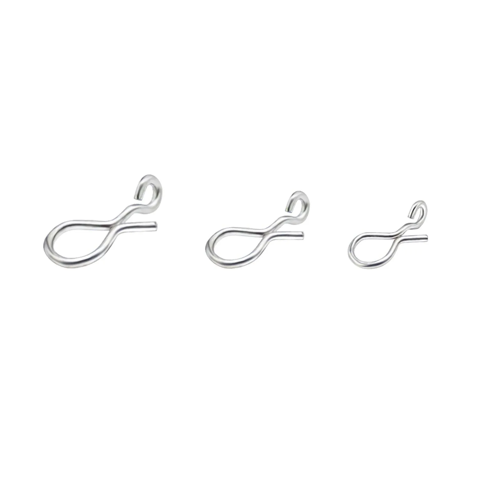 Dr.Fish 100pcs Fly Fishing Snaps Stainless Steel