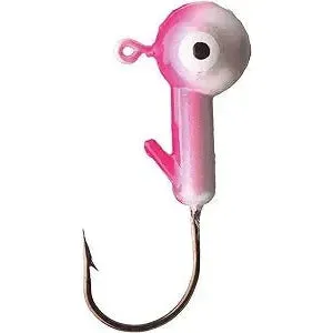 Eagle Claw Ball Head Jigs 3/8 Oz Pink White Qty 10