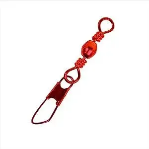 Eagle Claw Barrel Swivel W/ Safety Snap Qty 4 Red