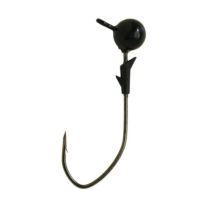 Eagle Claw Trokar Pro-V Tungsten Ball Head Jig 1/8 Oz 4/0 Black Qty 3