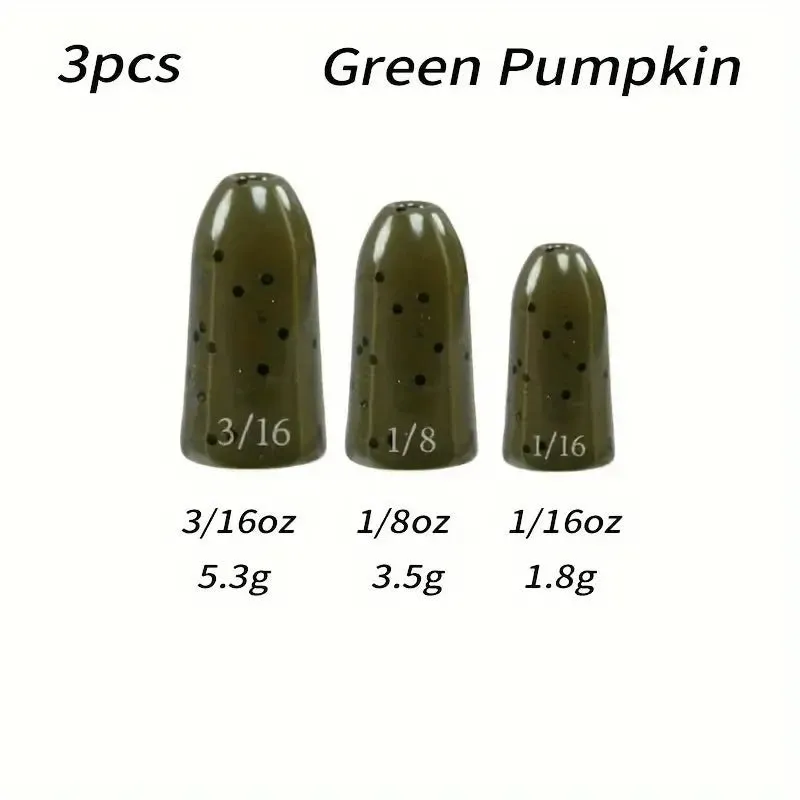 FAS Pro Tungsten Bullet Shape Fishing Sinkers for Bass Fishing & Texas Rigs Qty 3