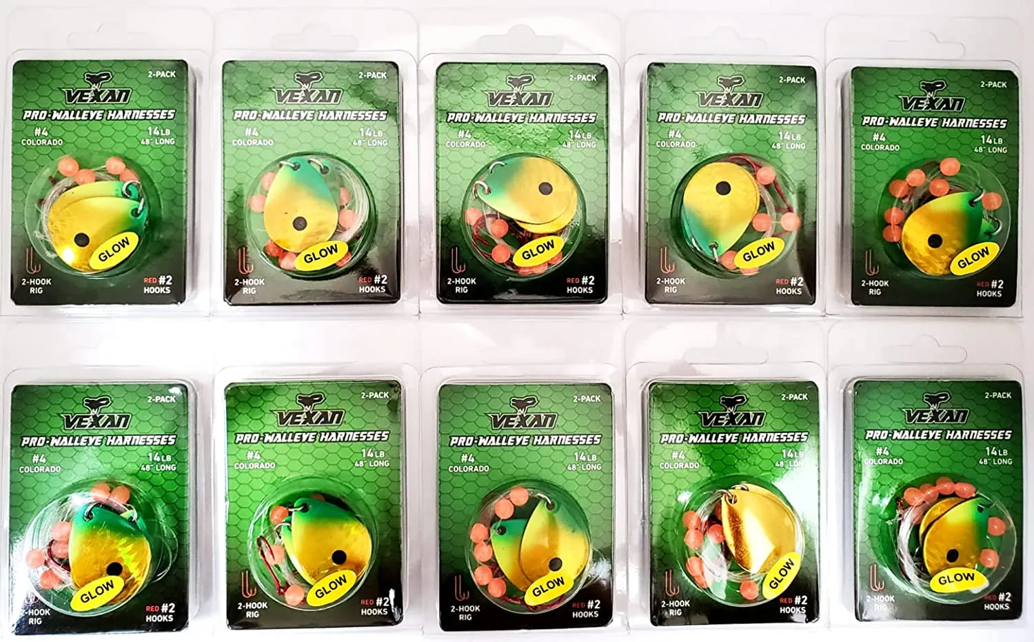 GLOW Walleye Crawler Harness Kits