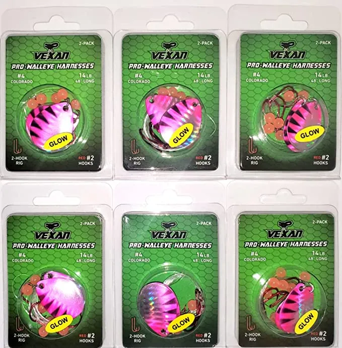GLOW Walleye Crawler Harness Kits