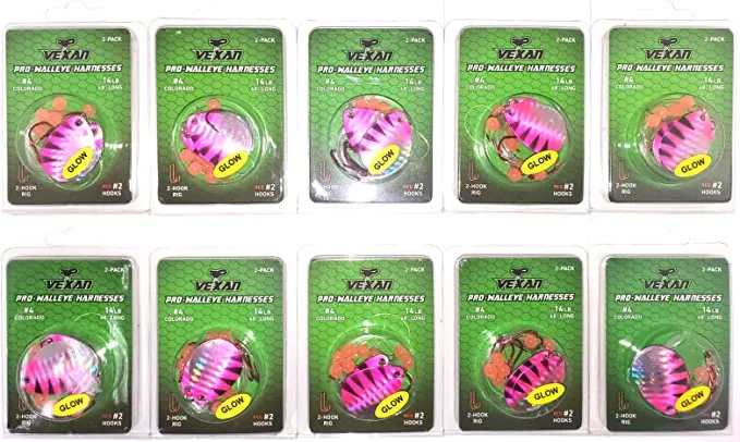 GLOW Walleye Crawler Harness Kits
