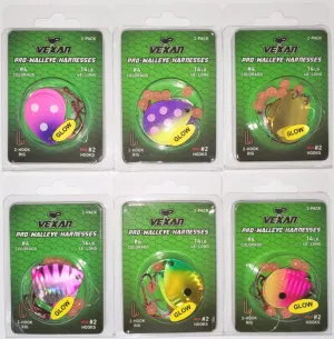 GLOW Walleye Crawler Harnesses Variety Kit - 12 pack