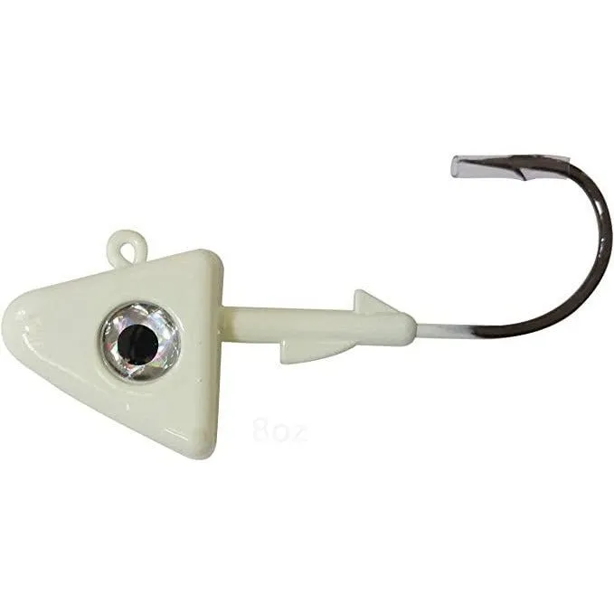 GOT-CHA Swim Bait Heads w/ Mustad hook 8oz. Glow Qty 1