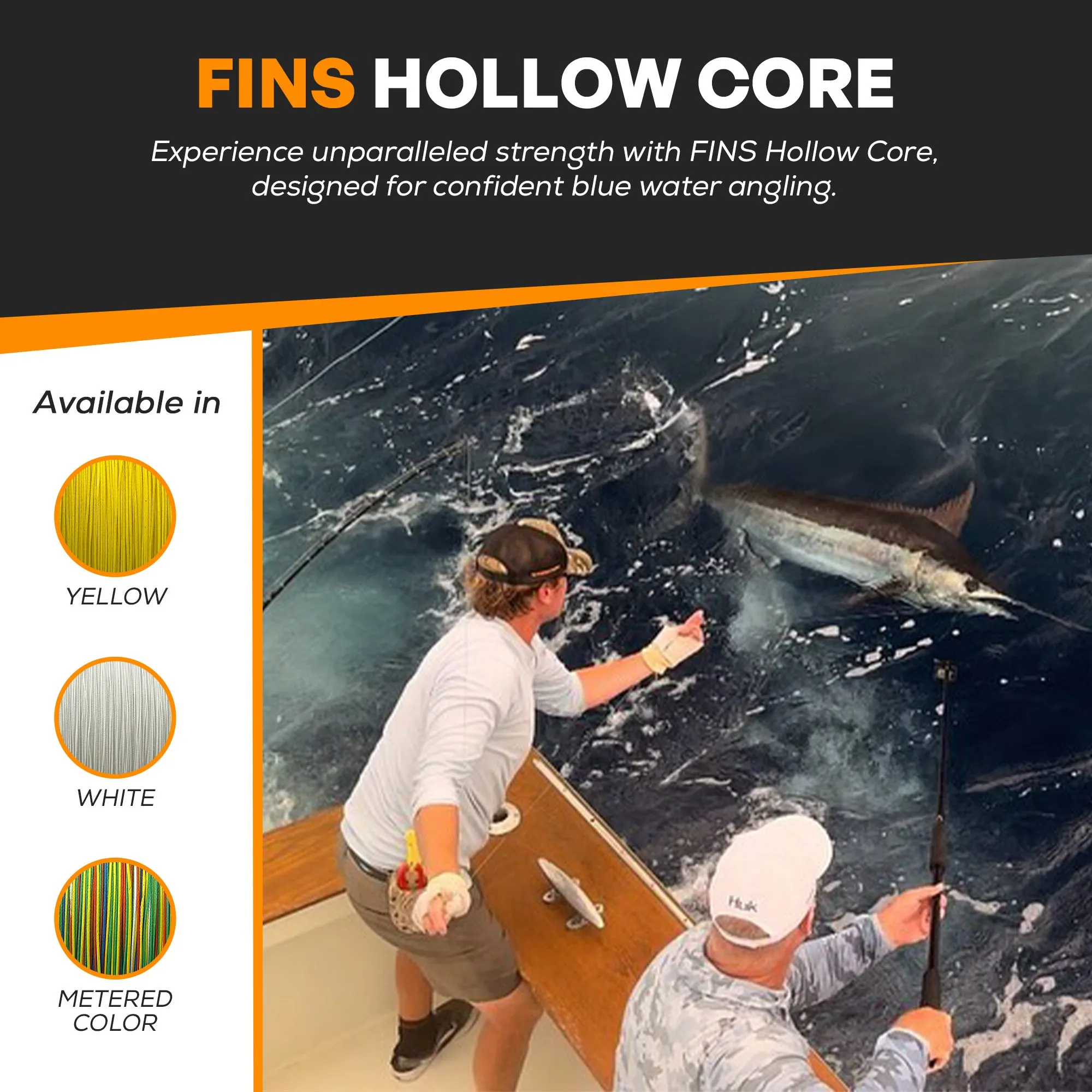 Hollow Core Fishing Braid 80lb. (White)