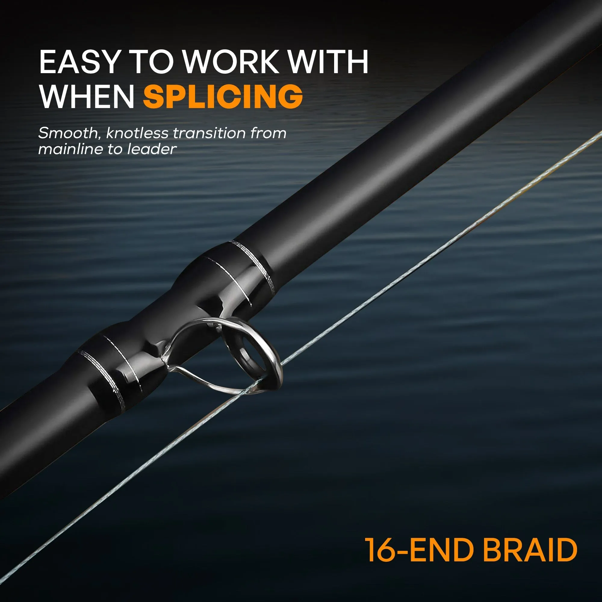 Hollow Core Fishing Braid 80lb. (White)