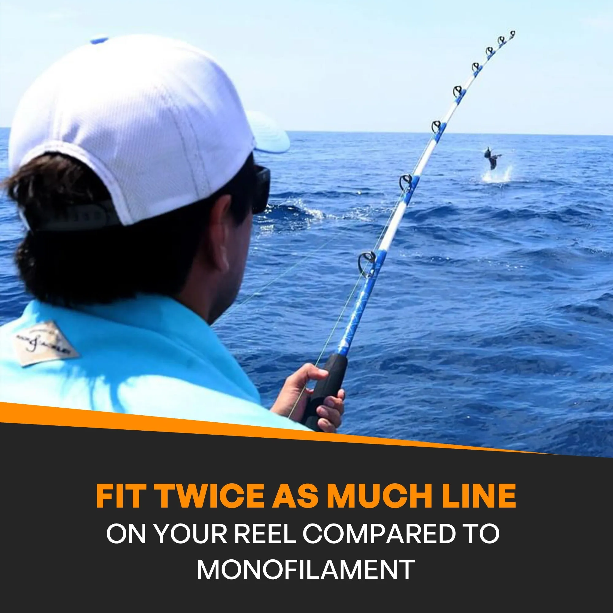 Hollow Core Fishing Braid 80lb. (White)