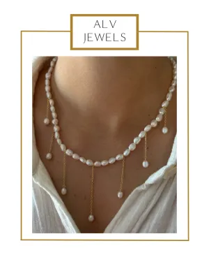 Pearl & Chain Necklace | ALV Jewels