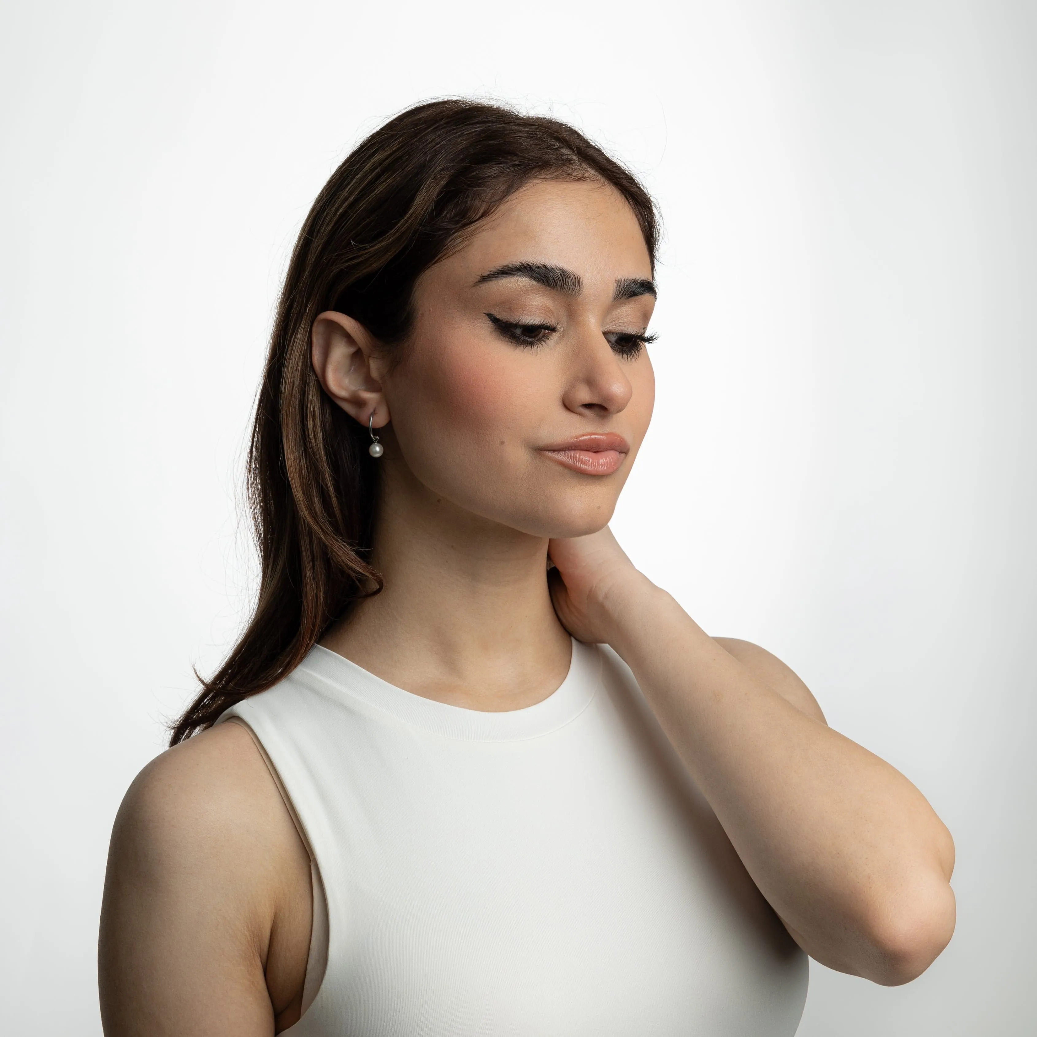 Pearl Hoop Earrings