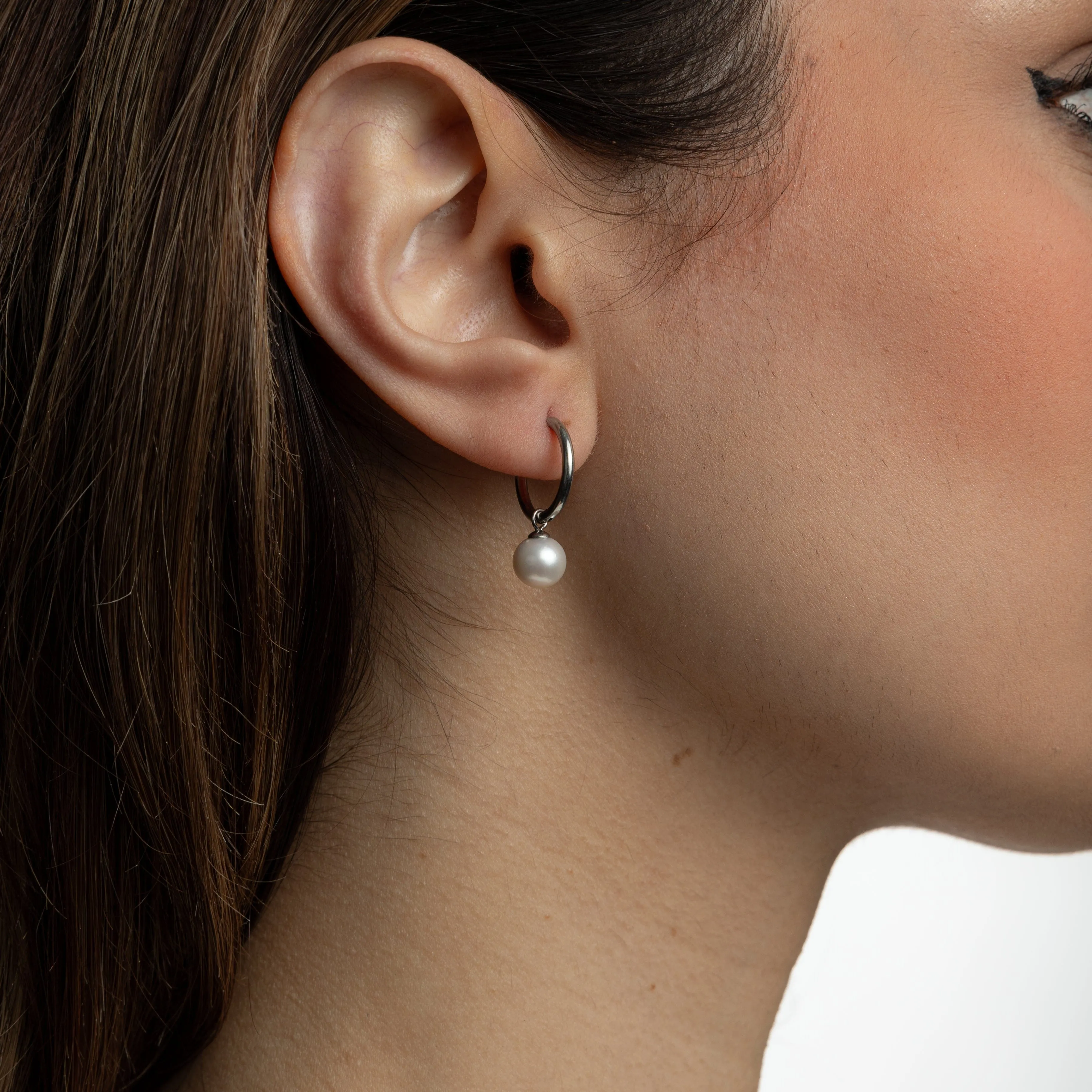 Pearl Hoop Earrings