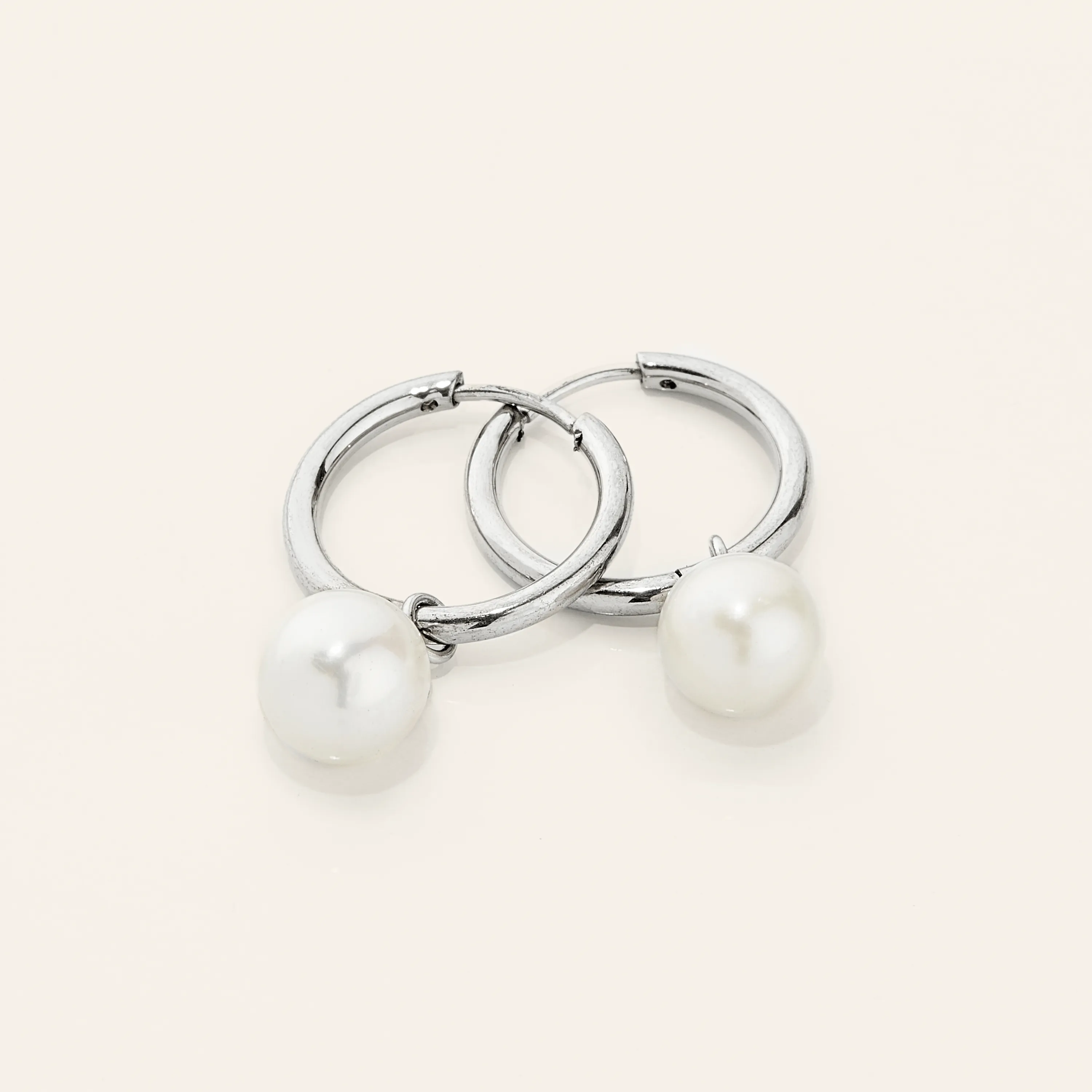 Pearl Hoop Earrings