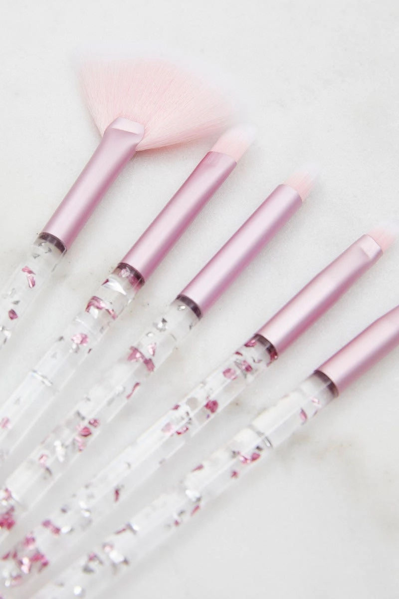 Pink Christmas Make Up Brush Set