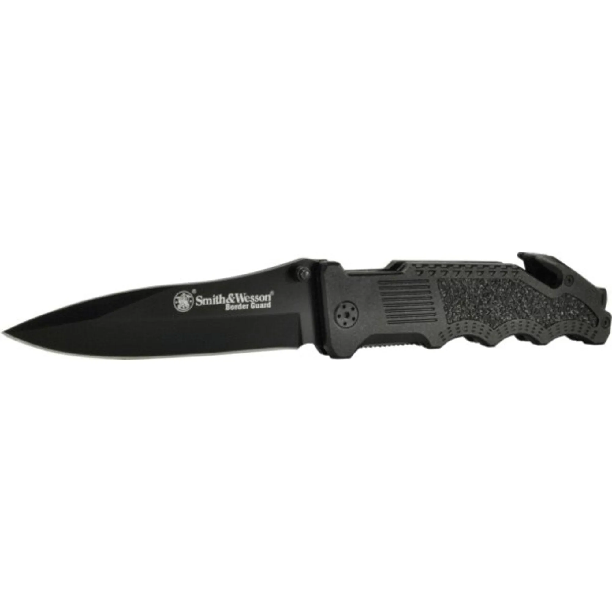Smith & Wesson Folding Knife - Border Guard Black Coated Aluminum Handle | SWBG1