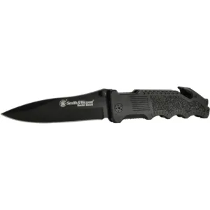 Smith & Wesson Folding Knife - Border Guard Black Coated Aluminum Handle | SWBG1